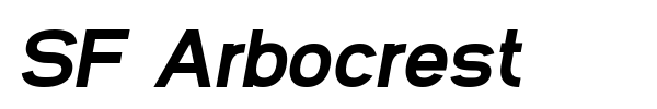 SF Arbocrest font preview